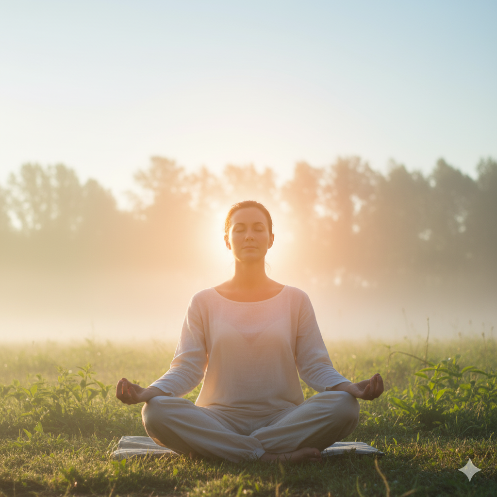 Yoga pose demonstration